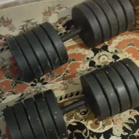 دوعدد دمبل بیت پنج کیلو جمعا پنجاه فروشی|تجهیزات ورزشی|اصفهان, سرشبادران|دیوار