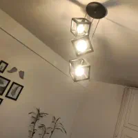 لوستر ۳شعله فلزی