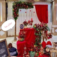 یلدایی وگل آرایی بادکنک آرایی سفره هفت‌سین