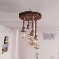 لوستر  سقفی  تنه ی درختی  همراه شاخه های کنافی