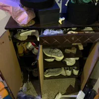 جا کفشی چوبی طرح دار