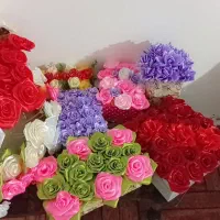 گل های روبانی ارزان هدیه روز مادروزن|گل مصنوعی|نظرآباد, رسالت|دیوار