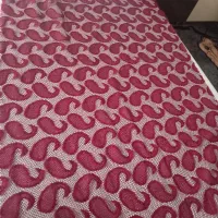 پارچه  لباس محلی گیپور زرشکی همراه آستر