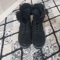 بوت مشکی کفش بندی سفید کفش مجلسی گلبهی کالج مشکی