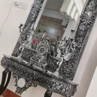 آیینه و شمعدان وساعت در حد نو|آینه|بردسیر, |دیوار