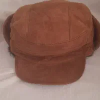 کلاه روسی لبه دارمدل چرم نبوک
