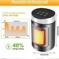 بخاری هوشمند فن دار کم مصرف PTC 1500w