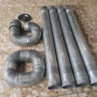 4لوله بخاری یک متری، 7زانو،یک کلاهک و یک درپوش