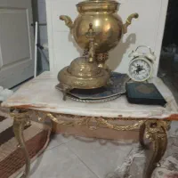 میز پذیرایی برنز با دو میز عسلی