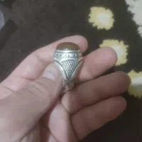 انگشتر‌نقره سعید تهران با تسبیح کهربا وخرمای وحشی‌|جواهرات|سرپل ذهاب, |دیوار