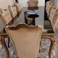 میز ناهارخوری خوری ۱۰نفره سالم با شیشه روی میزش|میز و صندلی غذاخوری|تهران, جنت‌آباد جنوبی|دیوار