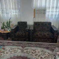 مبل ۷ نفره بامیه عسلی سیاه ای|مبلمان خانگی و میز عسلی|رشت, حومه رشت|دیوار