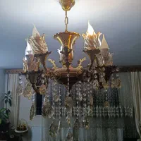 لوستر ده شاخه وساعت ودیوار کوب