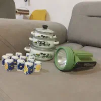 قابلمه لعابی و چراغ قوه باطری خور