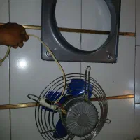 فن وهواکش ۴۰×۴۰ تکنو پارس درحد نو با دکمه و دینام|پنکه و تصفیه‌کنندهٔ هوا|تهران, نمایشگاه بین المللی|دیوار