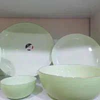سرویس 26 پارچه گلدن اپال طرح دیوالی سبز