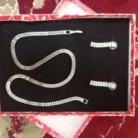ست طرح نقره،گردنبند و گوشواره