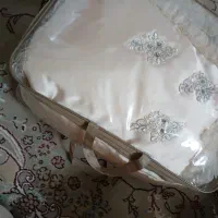 رو تختی دو نفره ساتن ب رنگ نباتی|سرویس روتختی|قرچک, زیبا شهر|دیوار