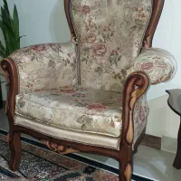 مبل سلطنتی چوبی کنده کاری ۹ نفره