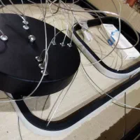 لوستر مدرن مربع ای سقفی سه تایی جنس فلزی