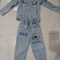 کت و شلوار لی پسرانه کاملا سالم.طرح فضانورد