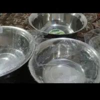 لگن استیل ۴عددی سایز بزرگ