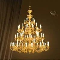 تعدادی لوستر بزرگ برنز برند پارسا لوستر