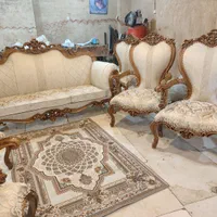 حراج مبل کلاسیک 9نفره چوب گردو|مبلمان خانگی و میز عسلی|اصفهان, رهنان|دیوار