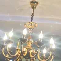 لوستر کاملا نو و سالم بدون لامپ