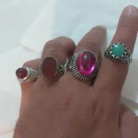 چهار عدد انگشتر خاص نقره