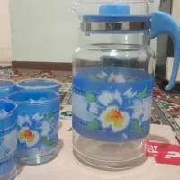 سرویس اکروپال شیشه ای و پارچ و با پنج عدد لیوان|ظروف سرو و پذیرایی|تهران, پاسداران|دیوار