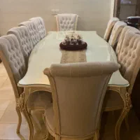 میز غذا خوری ۱۰نفره تمام چوب طرح اینالیا