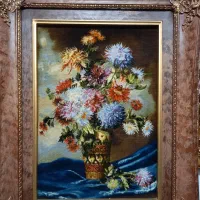 تابلو فرش گلدان لیوانی چله ابریشم ۶۰*۸۰ golha