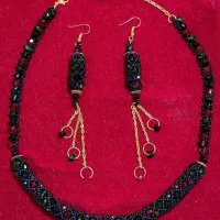 گردنبند،گوشواره،دستبند منجوق/ مهره بافی صنایع بافی|بدلیجات|شیراز, رازی|دیوار