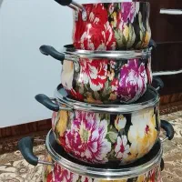 ست قابلمه و ماهیتابه وشیر پز