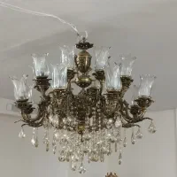 لوستر برنجی|لوستر و چراغ آویز|تهران, مینابی|دیوار