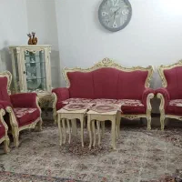 مبل 9 نفره + میز غذاخوری 6 نفره + بوفه|مبلمان خانگی و میز عسلی|قم, پردیسان|دیوار