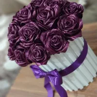 دسته گل روبانی
