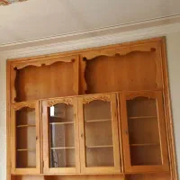 دکور سنتی تمام چوب|کتابخانه، شلف، قفسههای دیواری|اصفهان, خواجه عمید|دیوار