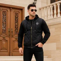 کاپشن کلاه دار مردانه پاییزه مشکی Eric مدل 1952|لباس|رشت, پیرسرا|دیوار