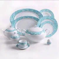 سرویس غذاخوری چینی۱۰۲پارچه زرین مدل ساروین درجه یک