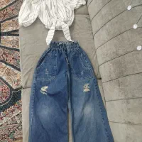 لباس دخترانه با شلوار در حد نو