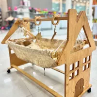ننی گهواره نوزاد سنتی مدل کلبه چوبی