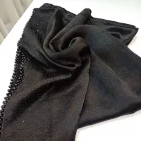 شال مشکی کوپرانگین دار