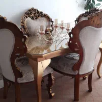 میز و صندلی غداخوری چهار نفره سلطنتی|میز و صندلی غذاخوری|عجب شیر, |دیوار