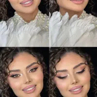 میکاپ و شنیون کوتاهی