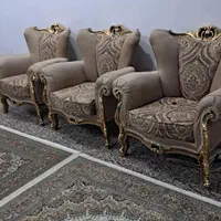 مبل سلطنتی تمیز نه نفره همراه عسلی|مبلمان خانگی و میز عسلی|مریوان, |دیوار