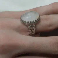 انگشتر در نجف یخی اصا با رکاب نقره