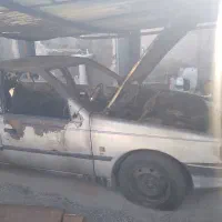 فروش پژو ۹۱ بدنه سوخته  موتور گیربکس سالم|خودرو سواری و وانت|کهنوج, |دیوار