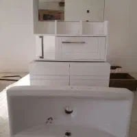 سنگ روشویی با اینه و کمد|لوازم سرویس بهداشتی|کاشان, عربها|دیوار